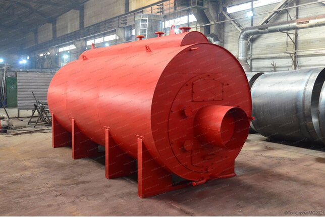 Паровой котел 1500 кг пара в час 115 С на сырых дровах промышленный